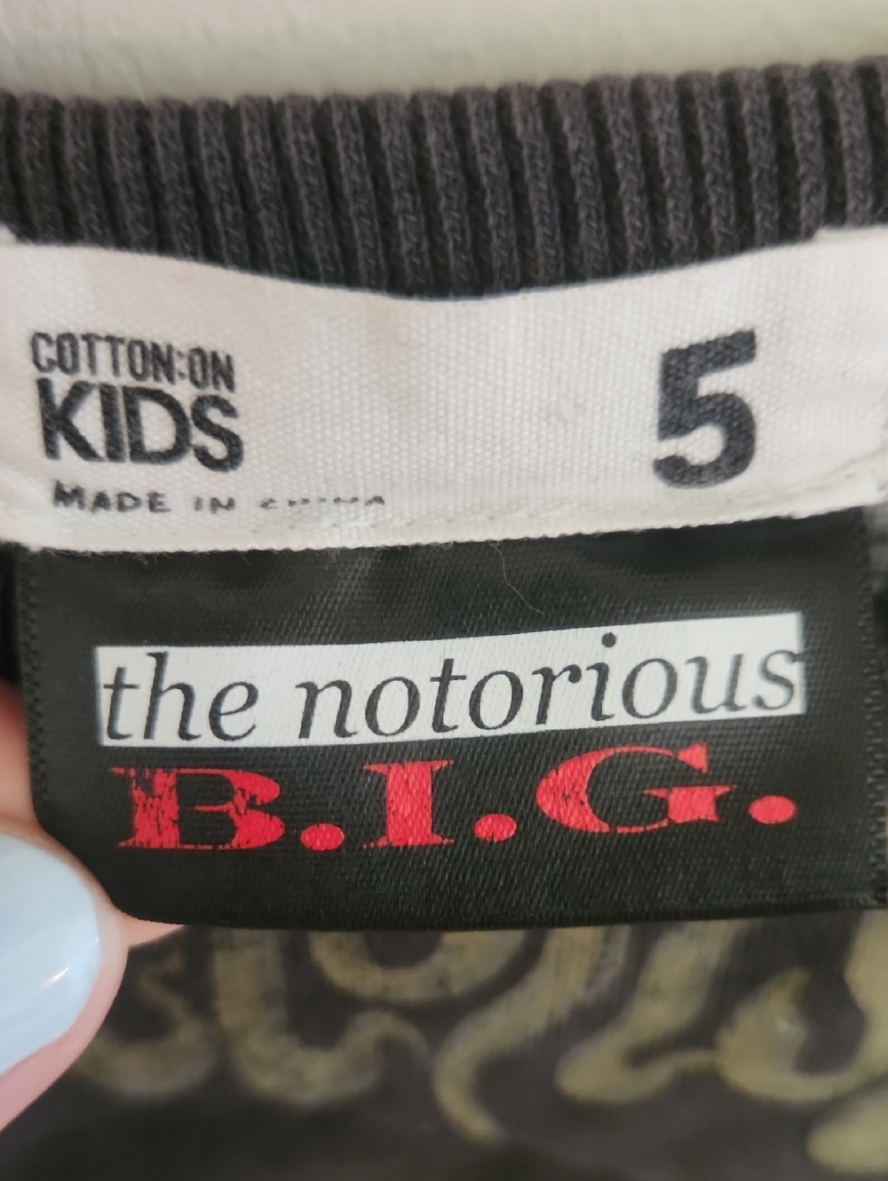 Cotton On Kids Notorious B.I.G. Pullover Sweater Size 5 - Picture 3 of 5